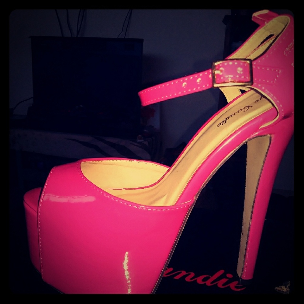 Hot Pink Stripper Shoes